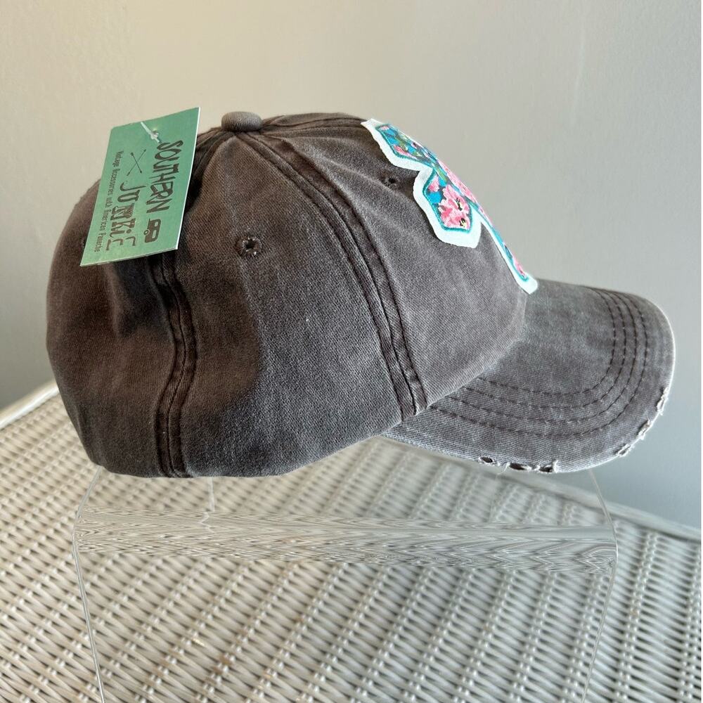 NWT Southern Junkie Cross Patch Baseball Cap Faith Christian Hat Gray Adjustable - Picture 2 of 4